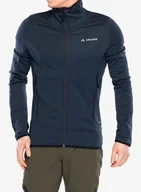Bluzy sportowe męskie - Polar Vaude Monviso Fleece FZ Jacket II - black - miniaturka - grafika 1