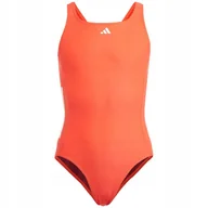 Stroje kąpielowe dla dziewczynek - Adidas Junior Cut 3S Suit IQ3971 Strój Kąpielowy Jednoczęściowy Basenowy - miniaturka - grafika 1