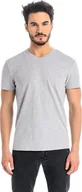 Koszulki męskie - Teyli T-shirt męski bawełniany Dany V szary XXL Szary - miniaturka - grafika 1