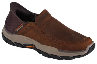 Skechers Respected - Elgin Slip-ins 204810-CDB, Męskie, buty sneakers, Brązowy - Moda i Uroda OUTLET - miniaturka - grafika 1