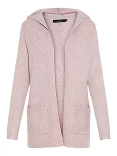 Vero Moda Kobiety Vmdoffy Ls Open Hood Cardigan Ga Noos Kardigan, Woodrose Mel, XS - Swetry damskie - miniaturka - grafika 1