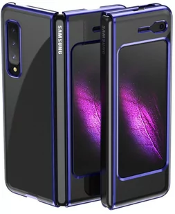 Samsung Hurtel Plating Case hard case pokrowiec etui z metaliczną ramką Galaxy Fold niebieski - Etui i futerały do telefonów - miniaturka - grafika 1