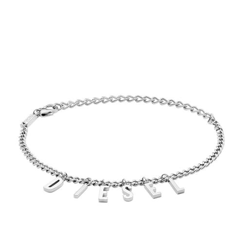 DIESEL Uniseks bransoletka/łańcuszek na stopę ze stali nierdzewnej, DX1493040, Length: 165mm+85mm, Width: 9.4mm, Stal nierdzewna, No Gemstone