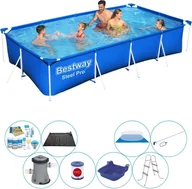 Baseny ogrodowe - Basen z akcesoriami - Bestway Steel Pro 400x211x81 cm Prostokątny - miniaturka - grafika 1