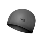 Pływanie - Czepek NILS AQUA SL02 Ciemnoszary - miniaturka - grafika 1