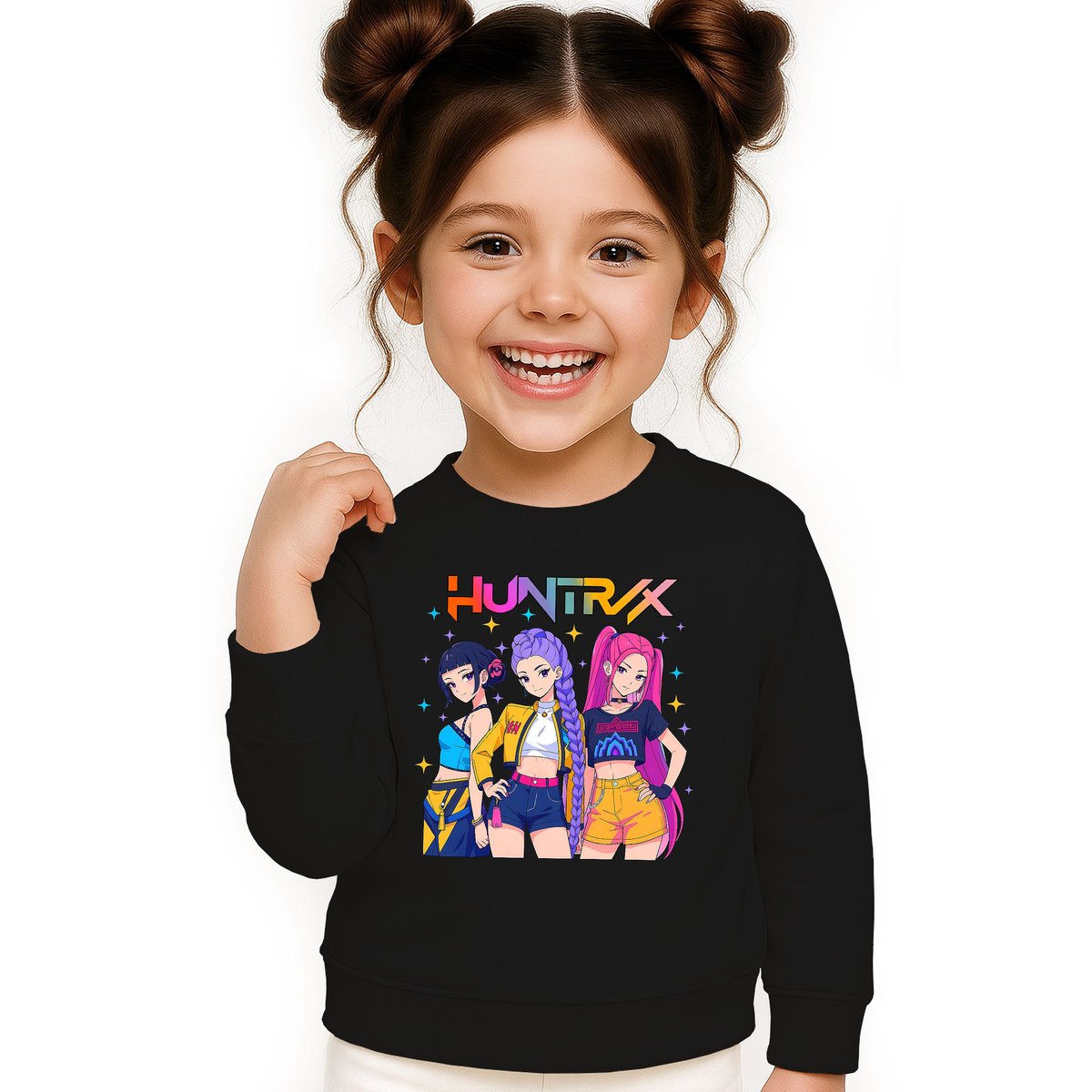 BLUZA DZIECIĘCA KPOP DEMON HUNTERS HUNTRIX 122-128 BAWEŁNIANA JAKOŚĆ