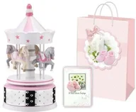 Pamiątka Chrztu Świętego - Zestaw upominkowy ROYAL PINK - Karuzela pozytywka laurka i torba prezentowa - miniaturka - grafika 1