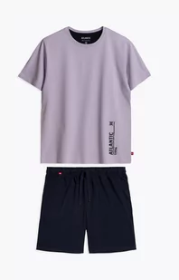 Piżama męska granatowo-fioletowa Sport NMP-365, Kolor granatowo-fioletowy, Rozmiar L, ATLANTIC - Intymna - Piżamy męskie - miniaturka - grafika 1