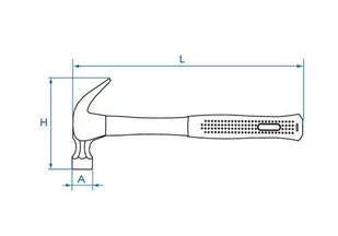 MŁOTEK STOLARSKI Z TRZONKIEM Z WŁOKNA SZKLANEGO 680g King Tony - Nożyce i noże - miniaturka - grafika 2
