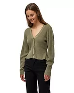 Swetry damskie - Desires Damski sweter DITA Peplum kardigan, Zielony syrenki, S - miniaturka - grafika 1