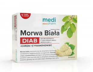 Medi Pharm − Morwa Biała DIAB − 60 tabl. - Dla diabetyków - miniaturka - grafika 1