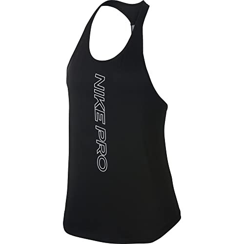 Nike Damska koszulka Np Dry Elastika Tagrx Su, czarno-biała, M