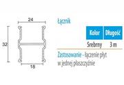 Akcesoria do armatury i ceramiki - Profil WC 02 łączący (gr. płyty 18 mm ) -3m aluminium anoda - miniaturka - grafika 1