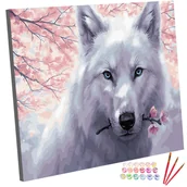 Malowanie po numerach - Zestaw do malowania po numerach, 40x50 cm, Biały Wilk - miniaturka - grafika 1