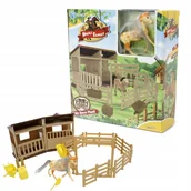 Domki dla lalek - Zagroda Dla Koników Stajnia Zestaw Figurek Koń - miniaturka - grafika 1