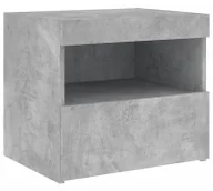 Szafki nocne - Nowoczesna szafka nocna z led szarość betonu B6-N89 - miniaturka - grafika 1