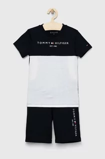 Dresy i komplety dla chłopców - Tommy Hilfiger komplet bawełniany dziecięcy kolor czarny - grafika 1