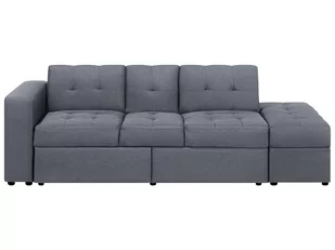 Beliani Sofa z funkcją spania ciemnoszara FALSTER - Sofy i kanapy - miniaturka - grafika 1