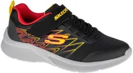 Sneakersy damskie - Buty sportowe dziecięce Skechers Microspec Texlor sneakersy czarne (403770L-BKRD) - miniaturka - grafika 1