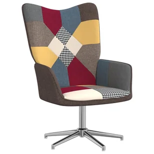 Fotel, patchwork, obity tkaniną - Fotele - miniaturka - grafika 1