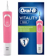 Szczoteczki elektryczne - SZCZOTECZKA ELEKTRYCZNA ORAL-B VITALITY 100 RĄCZKA różowa - miniaturka - grafika 1