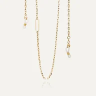 Łańcuszki - Łańcuszek do okularów 2 w 1, srebro 925, XENIA x GIORRE : Srebro - kolor pokrycia - Pokrycie żółtym 18K złotem - miniaturka - grafika 1