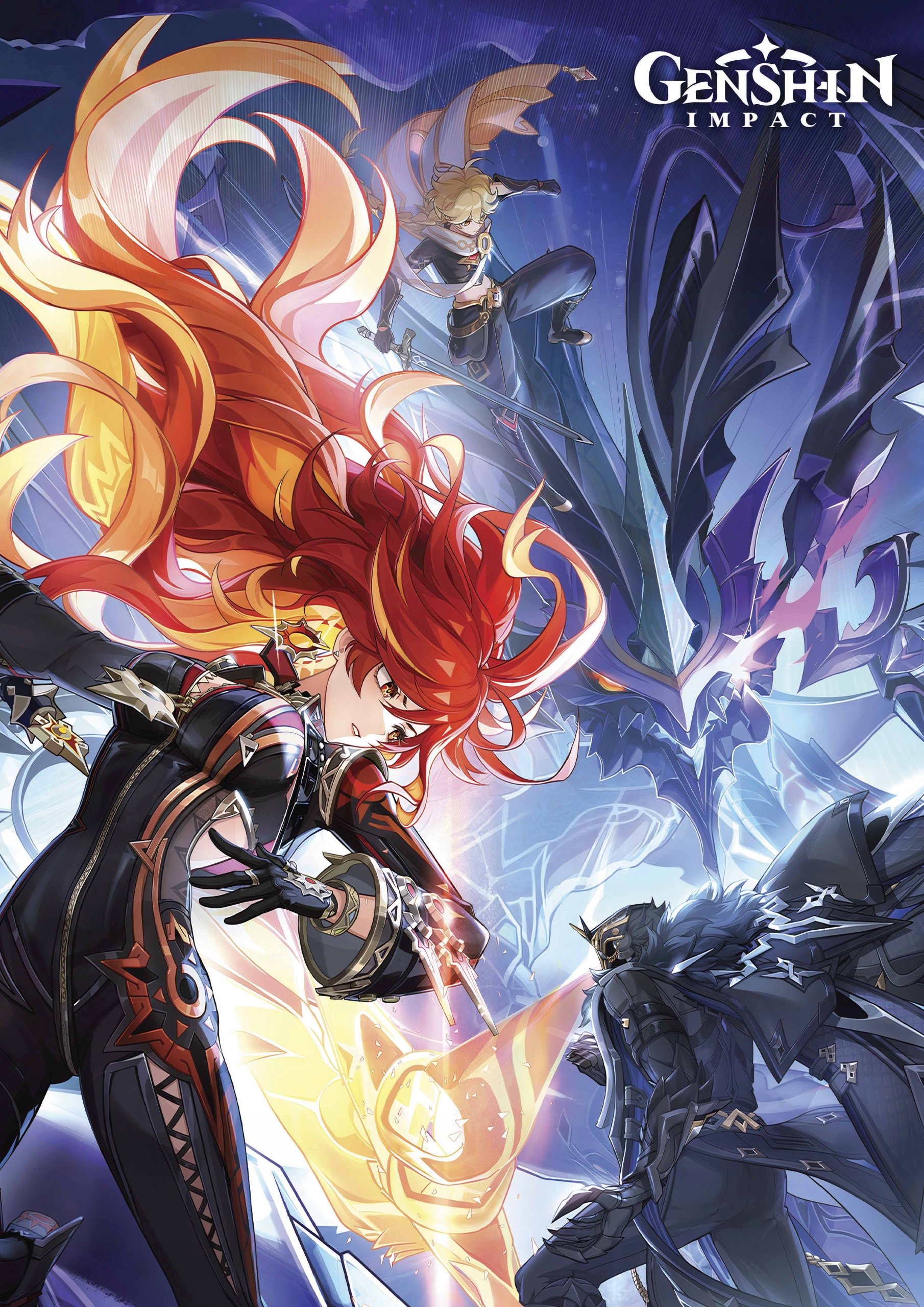 Plakat A3 Genshin Impact Anime Gra Mavuika Capitano