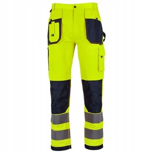SPODNIE OSTRZEGAWCZE NEON LINE STALCO ŻÓŁTE XXL S-51648 - Odzież robocza - miniaturka - grafika 1