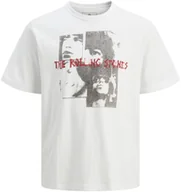 Koszulki męskie - Jack&Jones T-shirt Rolling Stones JPRBLUSTONES SS TEE 12284292 WHITE M - miniaturka - grafika 1