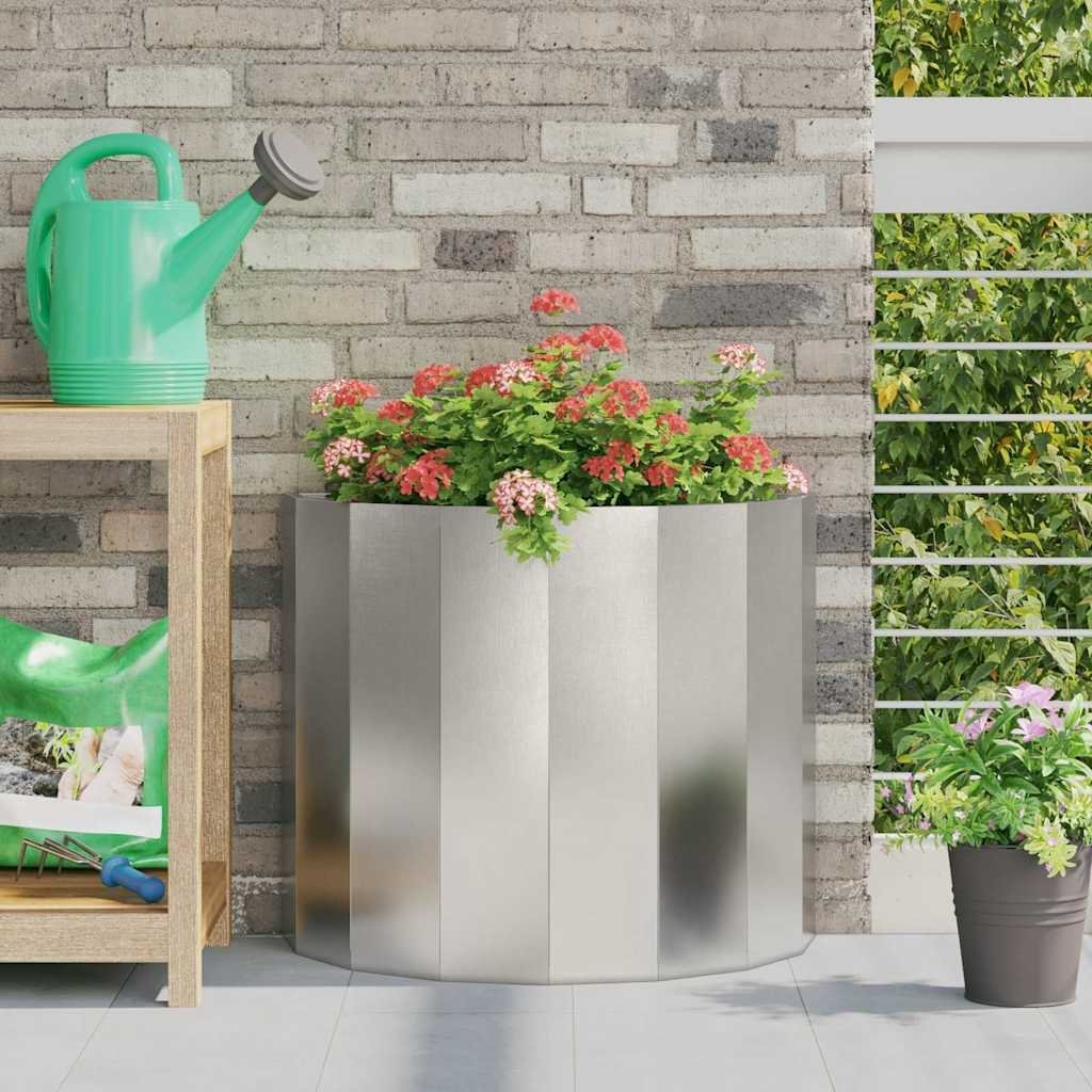 vidaXL Donica Srebrny 60 x 30 x 50 cm Stal nierdzewna