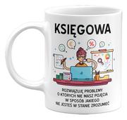 Kubki - Kubek Księgowa Rozwiązuję Problemy... Śmieszny Kubek Na Prezent Dla Księgowej, 330Ml - miniaturka - grafika 1