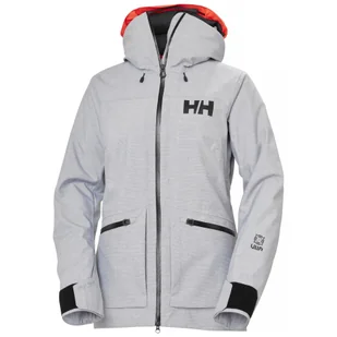 Helly Hansen Powderqueen 3.0, kurtka narciarska, damskie, jasnoszary - Kurtki narciarskie - miniaturka - grafika 1