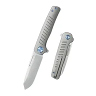 Noże - Nóż składany Kubey KB Knives Steelhead Gray Titanium, Satin M390 by Mark Perez (KB315A) - miniaturka - grafika 1