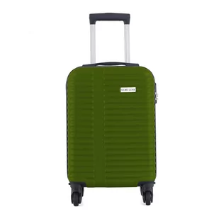 Walizka podróżna w poziome paski 18" - zielony Semi Line - Walizki - miniaturka - grafika 1