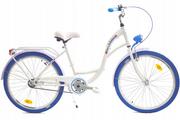 Rowery - Dallas Bike City 26 cali Damski Biało-niebieski - miniaturka - grafika 1