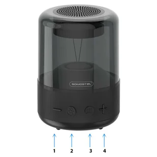 Głośnik bezprzewodowy Somostel Bluetooth BT 5.0 H210 LED RGB AUX TF kolorowy przenośny czarny - Głośniki przenośne - miniaturka - grafika 6