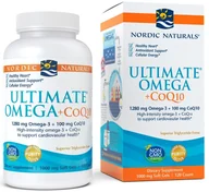 Witaminy i minerały - Ultimate NORDIC NATURALS NORDIC NATURALS Omega + CoQ10 100mg (Omega-3, Koenzym Q10) 120 Kapsułek żelowych - miniaturka - grafika 1