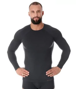 Koszulka termoaktywna Brubeck ACTIVE WOOL LS12820 Grafitowa - XL - Pozostała odzież narciarska - miniaturka - grafika 1