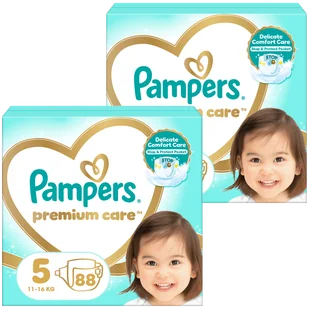 Zestaw Pampers Premium Care, pieluchy rozmiar 5, 11-16 kg, 2 x 88 sztuk - Pieluchy - miniaturka - grafika 1