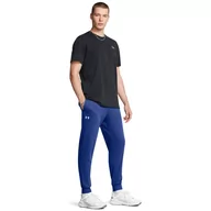 Spodnie sportowe męskie - Męskie spodnie dresowe Under Armour UA Rival Fleece Joggers - niebieskie - UNDER ARMOUR - miniaturka - grafika 1