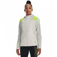 Kurtki damskie - Damska kurtka do biegania Under Armour UA Run Anywhere Anojacket - biała - miniaturka - grafika 1