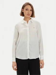 Tommy Hilfiger Koszula WW0WW42037 Biały Relaxed Fit - Koszule damskie - miniaturka - grafika 1