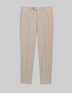 spodnie do zestawu lido 02 beżowy slim fit - Spodnie męskie - miniaturka - grafika 1