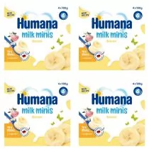 Humana Milk Minis Deserek jogurtowy po 6. miesiącu banan Zestaw 4 x 400 g - Desery dla dzieci - miniaturka - grafika 1