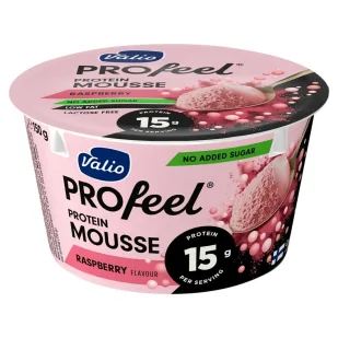 Valio Profeel Mus z wysoką zawartością białka o smaku malinowym 150 g - Desery mleczne - miniaturka - grafika 1