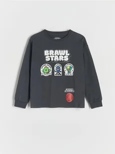 Reserved - Longsleeve Brawl Stars - ciemnoszary - Bluzki dla chłopców - miniaturka - grafika 1