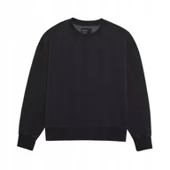 Bluzy męskie - BLUZA FOX WORDMARK OVERSIZED FLEECE CREW BLACK XL - miniaturka - grafika 1
