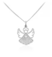 Biżuteria religijna - Naszyjnik Aniołek z Krzyżykiem - Pamiątka I Komunii Świętej - miniaturka - grafika 1