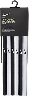 Nike Unisex – opaska na czoło dla dorosłych, czarno-biała, rozmiar uniwersalny - Ozdoby do włosów - miniaturka - grafika 1