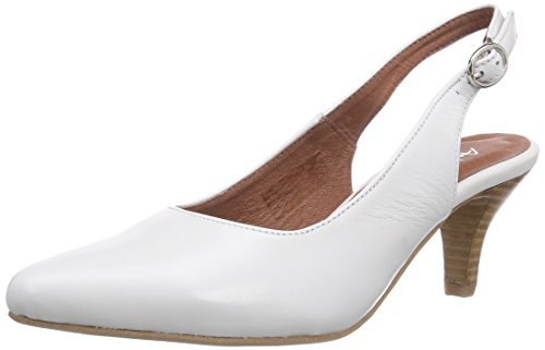 Andrea Conti 1009233001 damskie czółenka typu slingback, biały - Biały biały 001-35 EU